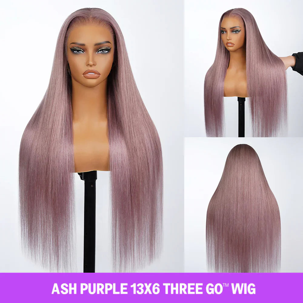 13x6 Pre-Everything Ash Purple Glueless Wig - Silky Straight