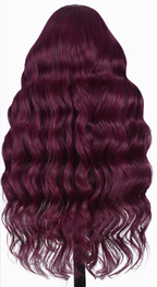 13x4 Lace Frontal Plum Body Wave Glueless Wig with Natural Hairline