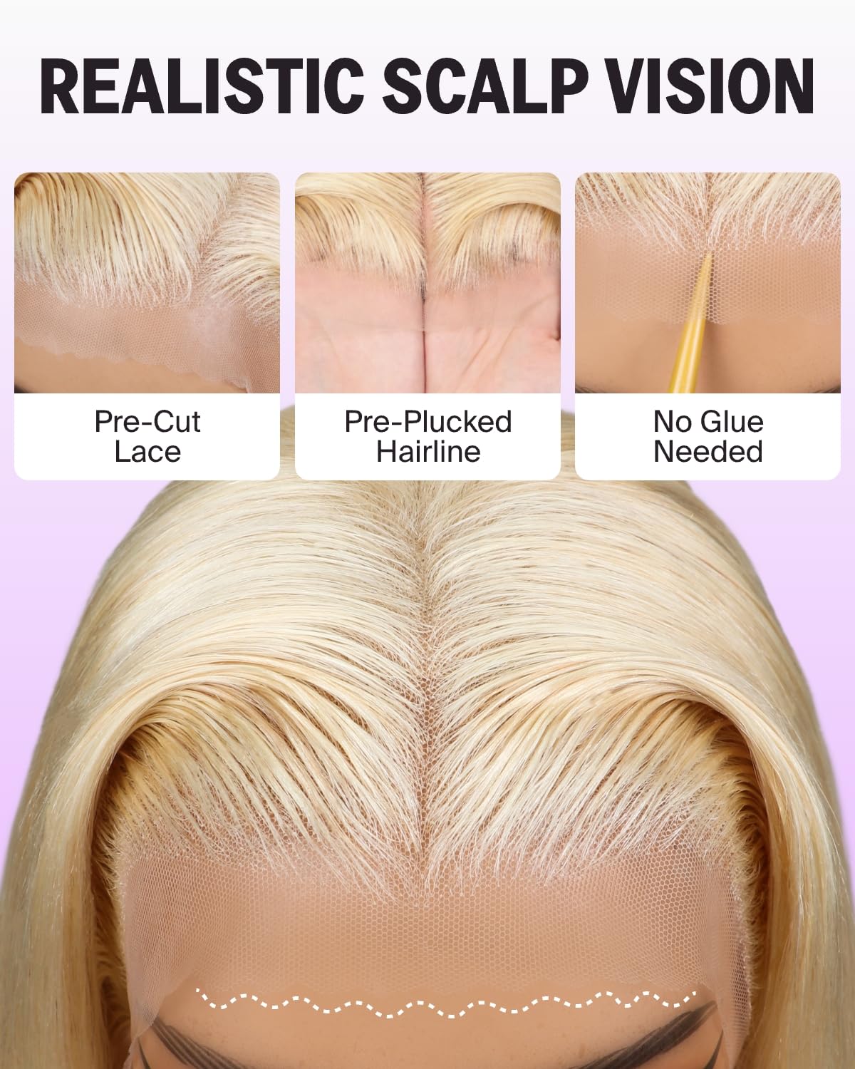 61B Blonde 6x5 Pre-Cut Glueless Wig