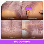 13x6 Pre-Everything Ash Purple Glueless Wig - Silky Straight