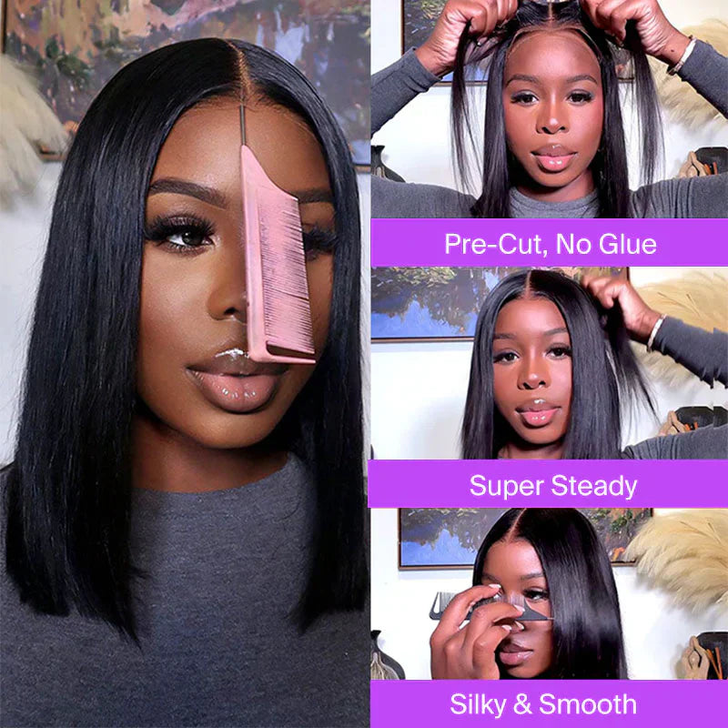 6x5 Pre-cut Glueless Wig - Straight